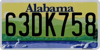 AL license plate 63DK758