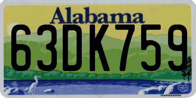 AL license plate 63DK759