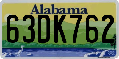 AL license plate 63DK762