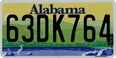 AL license plate 63DK764