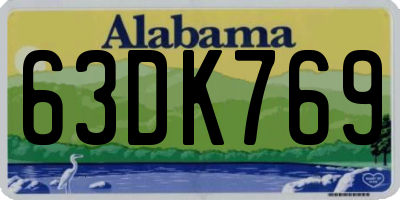 AL license plate 63DK769