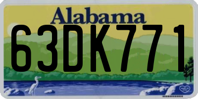 AL license plate 63DK771