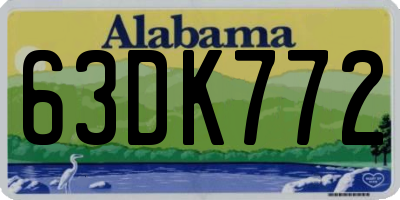 AL license plate 63DK772