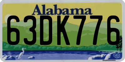 AL license plate 63DK776