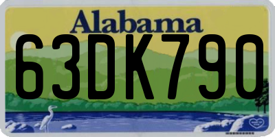 AL license plate 63DK790