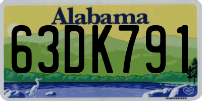 AL license plate 63DK791