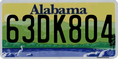 AL license plate 63DK804