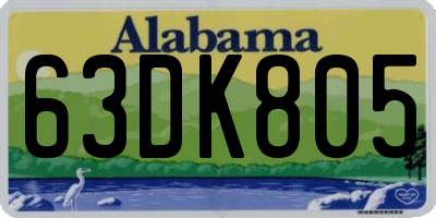 AL license plate 63DK805