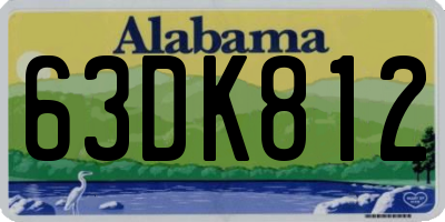 AL license plate 63DK812