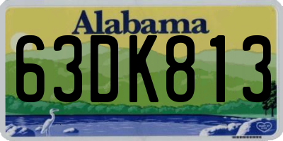 AL license plate 63DK813