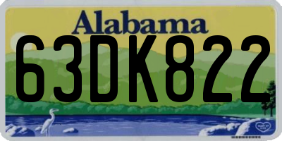 AL license plate 63DK822