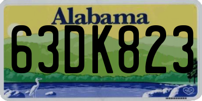 AL license plate 63DK823