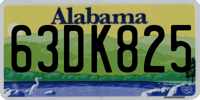 AL license plate 63DK825