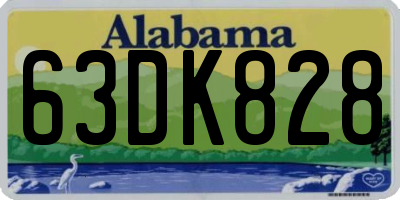 AL license plate 63DK828
