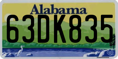 AL license plate 63DK835