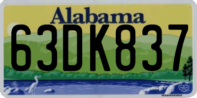 AL license plate 63DK837