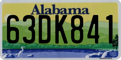 AL license plate 63DK841
