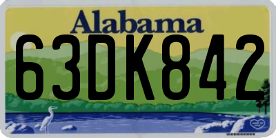 AL license plate 63DK842