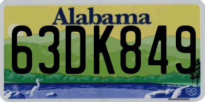 AL license plate 63DK849