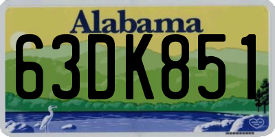 AL license plate 63DK851