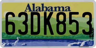 AL license plate 63DK853