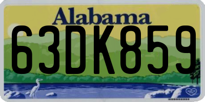 AL license plate 63DK859