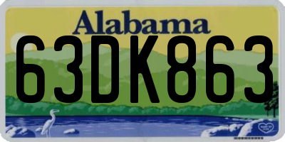 AL license plate 63DK863