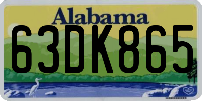 AL license plate 63DK865