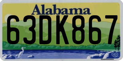 AL license plate 63DK867