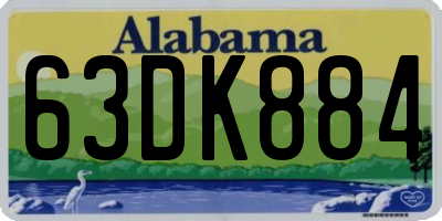 AL license plate 63DK884