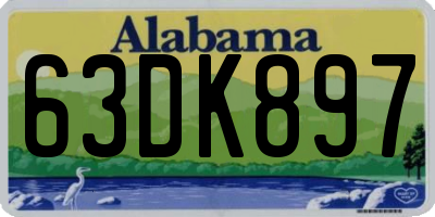 AL license plate 63DK897