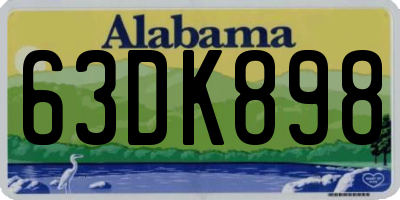 AL license plate 63DK898