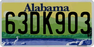 AL license plate 63DK903