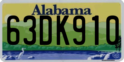 AL license plate 63DK910