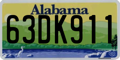 AL license plate 63DK911