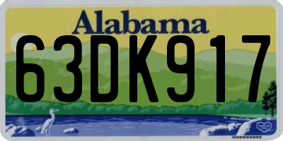 AL license plate 63DK917