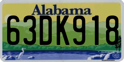 AL license plate 63DK918