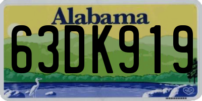 AL license plate 63DK919