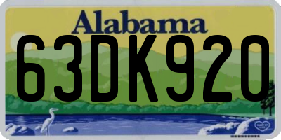 AL license plate 63DK920