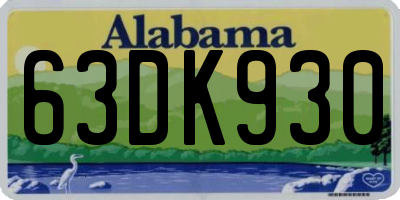 AL license plate 63DK930