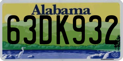 AL license plate 63DK932