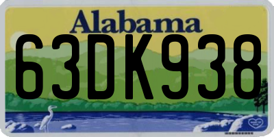 AL license plate 63DK938