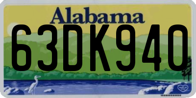 AL license plate 63DK940