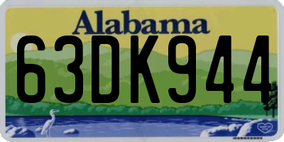 AL license plate 63DK944