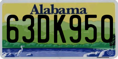 AL license plate 63DK950