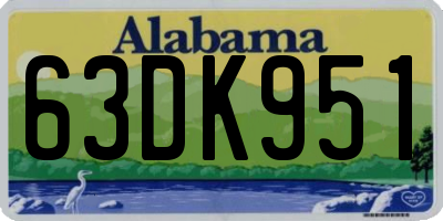 AL license plate 63DK951
