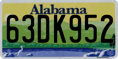 AL license plate 63DK952