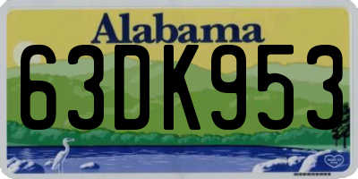 AL license plate 63DK953