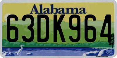 AL license plate 63DK964