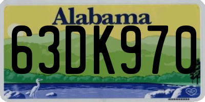 AL license plate 63DK970
